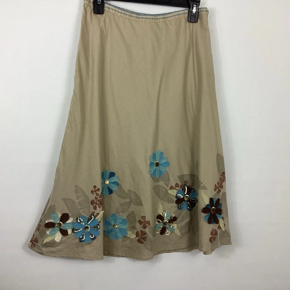 J. Jill Dresses & Skirts - J. Jill Floral Applique Skirt Size Small